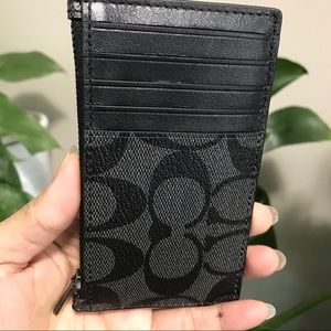 Coach Card Holder with zip